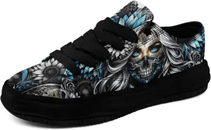 Men's Gothic Skull Fashion Sneakers Casual Skateboarding Canvas Shoes for Women Streetwear Trendy Comfort Walking Shoes