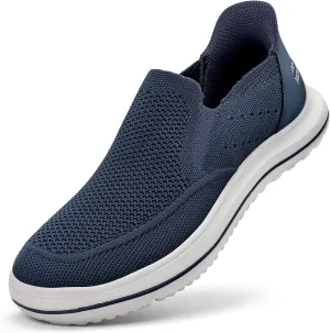 Men's Hands-Free Slip On Sneakers | Laceless Walking Shoes for Gym/Travel/Office