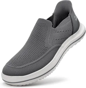 Men's Hands-Free Slip On Sneakers | Laceless Walking Shoes for Gym/Travel/Office
