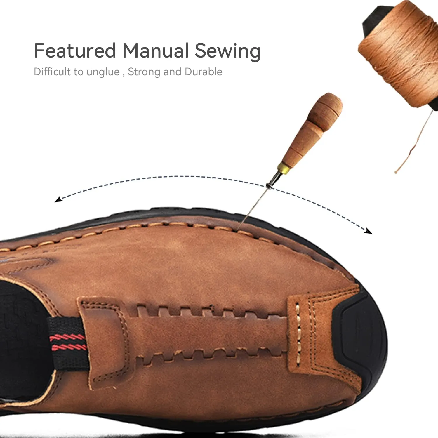 Men's Leather Shoes Casual Loafers Slip on Comfortable Walking Driving Shoes for Men