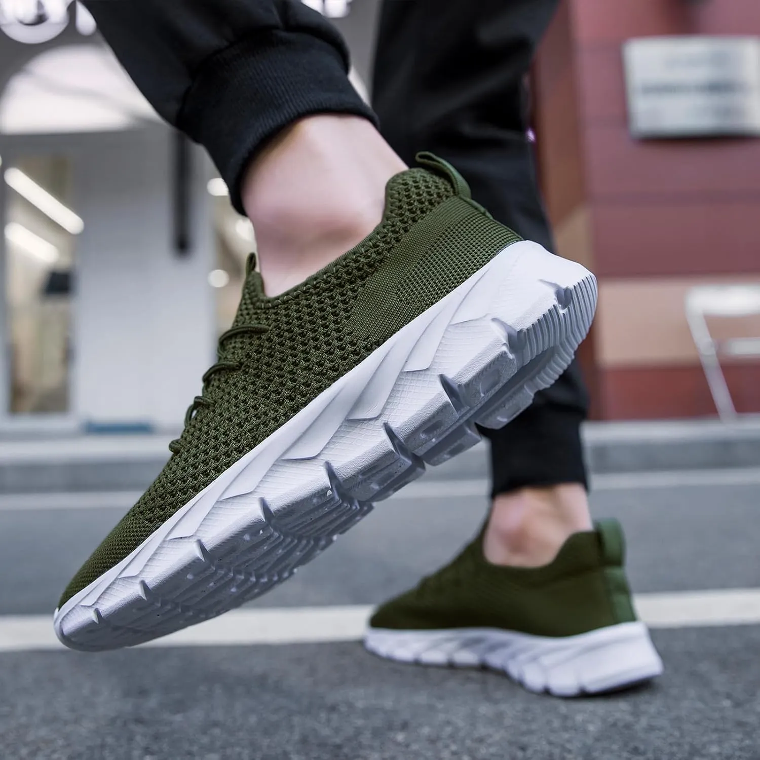 Mens Running Shoes Fashion Sneakers Tennis Walking Shoes Lightweight Athletic Gym Workout Shoes