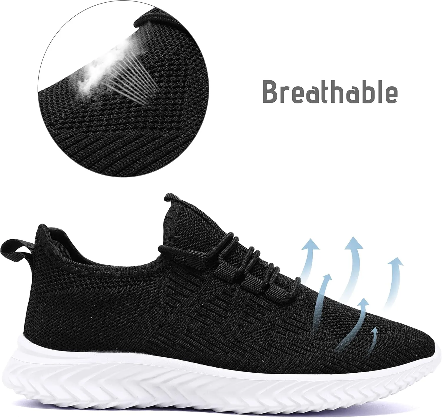 Mens Running Shoes Tennis Shoes Walking Gym Sneakers Lightweight Non Slip Mesh Casual Workout Sneakers
