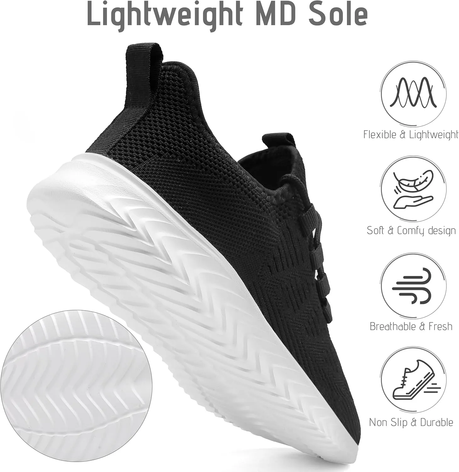 Mens Running Shoes Tennis Shoes Walking Gym Sneakers Lightweight Non Slip Mesh Casual Workout Sneakers