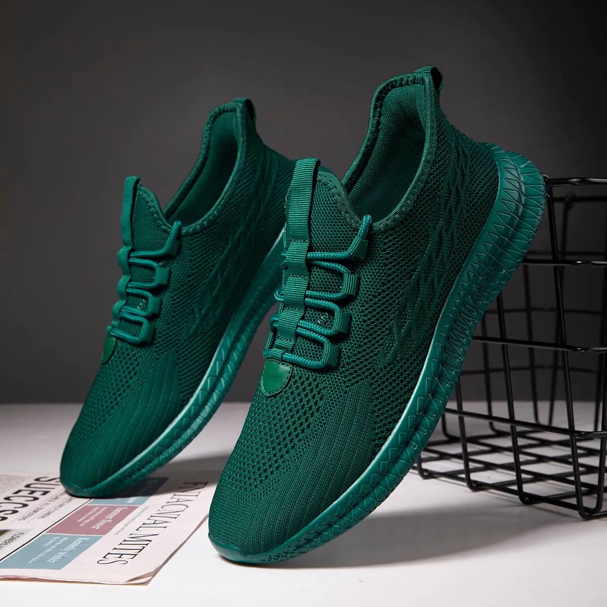 Men's Running Shoes Walking Sneakers Tennis Mens Shoes Casual Road Fashion Breathable Lightweight Slip on Workout Sport for Gym