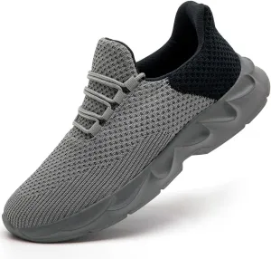 Mens Running Tennis Casual Walking Shoes Anti Slip Comfortable Lightweight Breathable Fashion Sneakers Non Slip Workout Gym Shoes for Running