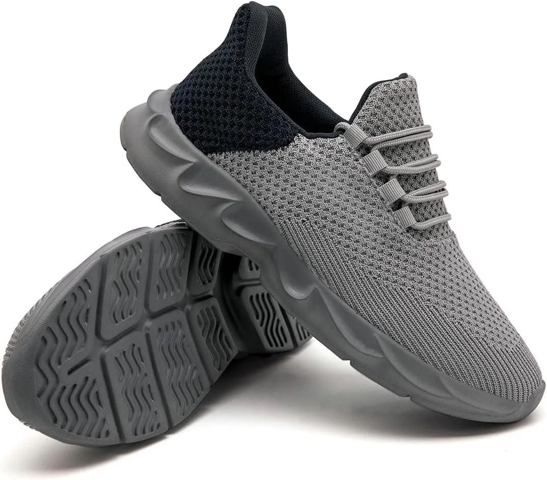 Mens Running Tennis Casual Walking Shoes Anti Slip Comfortable Lightweight Breathable Fashion Sneakers Non Slip Workout Gym Shoes for Running