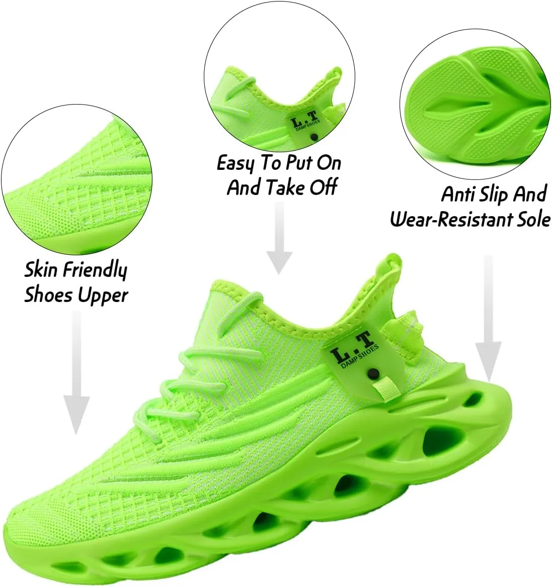 Mens Running Walking Tennis Shoes Mens Casual Fashion Gym Hiking Shoes for Men Sneakers Work Breathable Comfortable Lightweight
