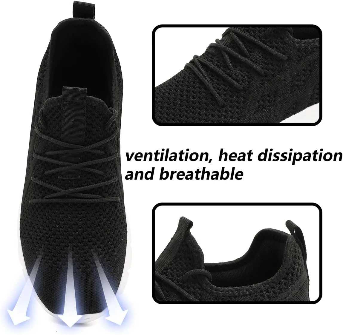 Men's Shoes Running Road Walking Sneakers Sports Athletic Workout Gym Shoes Casual Comfortable Breathable Fashion