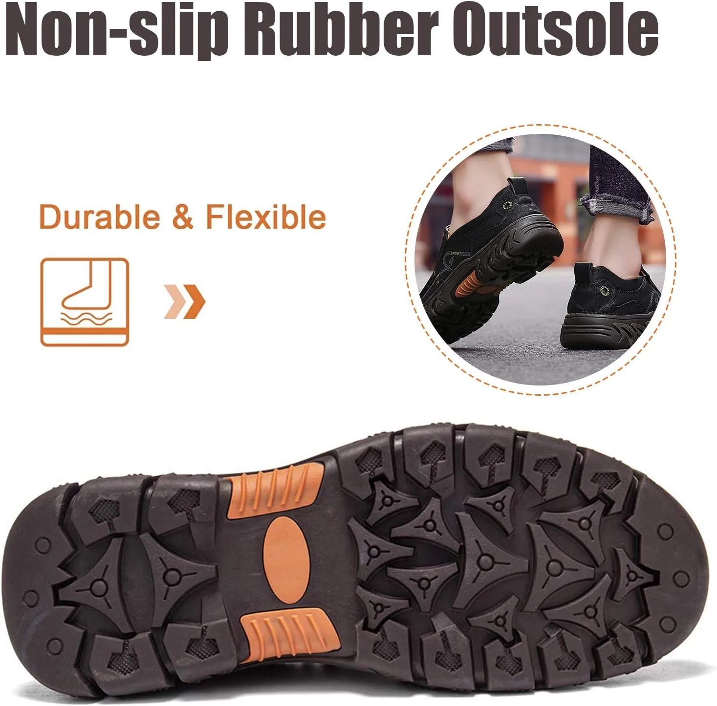 Mens Slip on Loafer Leather Casual Oxford Shoes Hand Stitching Comfort Anti Slip Moccasins Walking Shoes, Business Work Office Dress Shoes Outdoor Summer Driving Boat Round Toe Penny Shoe Wide Fit