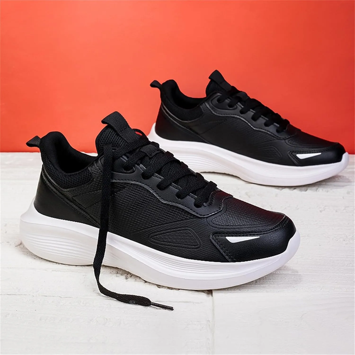Men's Slip On Walking Shoes Lace Up Low Top Casual Sneakers for Gym Tennis Workout Comfortable Lightweight Breathable Running Sneaker