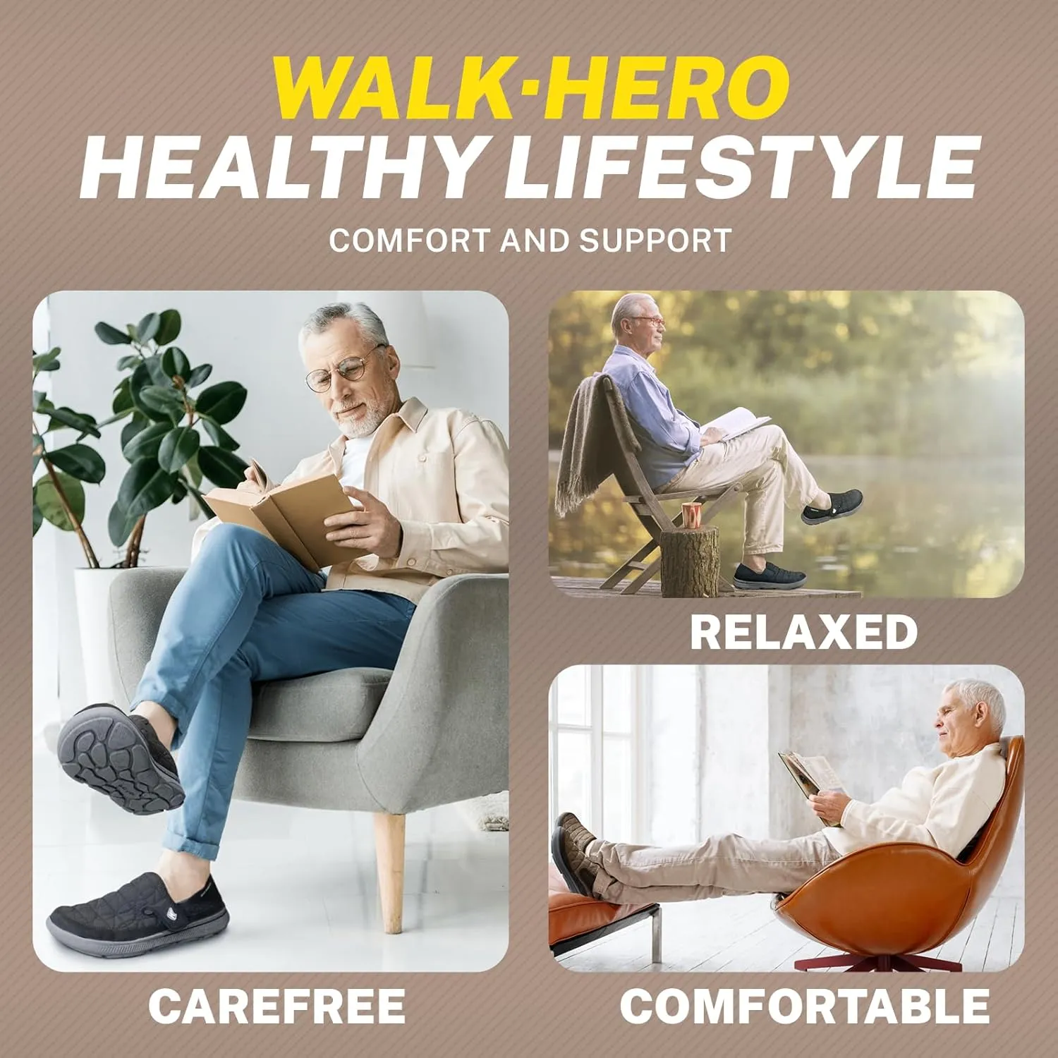 Mens Slippers for Plantar Fasciitis, Casual Mens Slip on Shoes with Arch Support, Orthopedic House Slippers for Men, Indoor Outdoor Mules & Clogs for Pain Relief