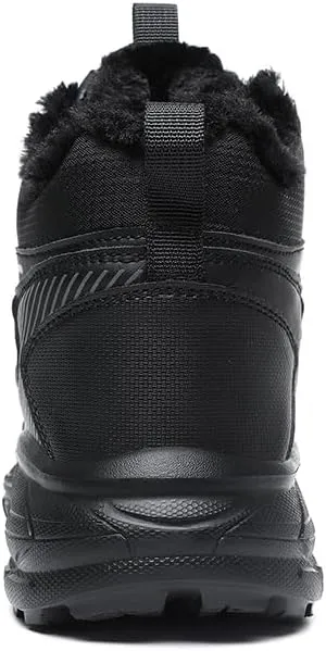 Men's Snow Boots Waterproof Warm Fur Lined Winter Hiking Boot Non-slip Outdoor Ankle High-top Shoes Work Hiker Trekking Trail