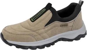 Men's Walking Shoes Waterproof Hiking Shoes Slip on Orthopedic Sneakers Outdoor Non Slip Shoes Casual Trail Shoes