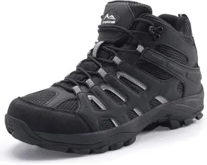 Men's Waterproof Slip Resistant Hiking Boots Outdoor Trail Trekking Camping Casual Walking Hunting Shoes Mountain Travel Mid Ankle Lace up