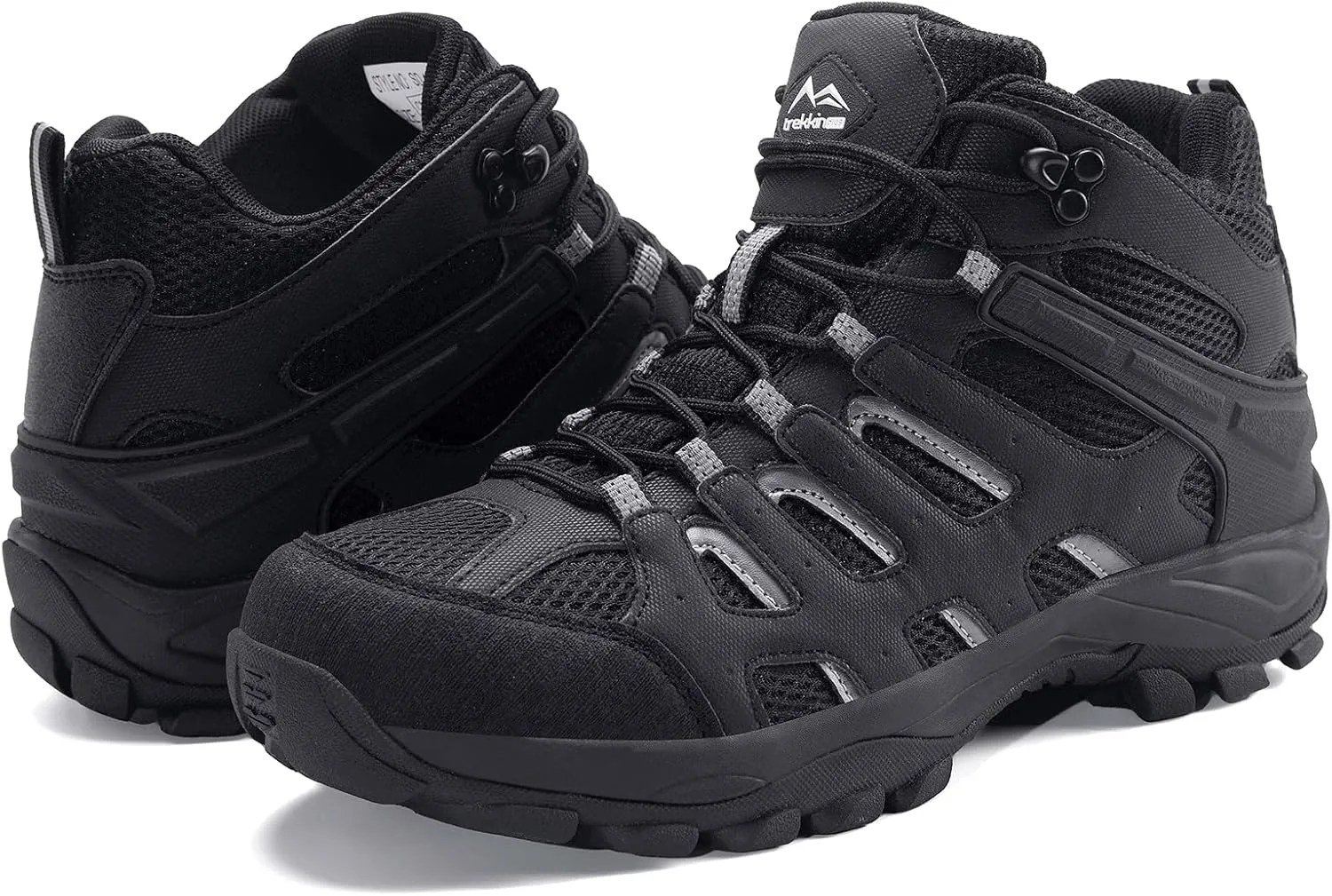 Men's Waterproof Slip Resistant Hiking Boots Outdoor Trail Trekking Camping Casual Walking Hunting Shoes Mountain Travel Mid Ankle Lace up