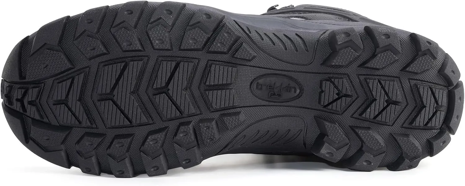 Men's Waterproof Slip Resistant Hiking Boots Outdoor Trail Trekking Camping Casual Walking Hunting Shoes Mountain Travel Mid Ankle Lace up