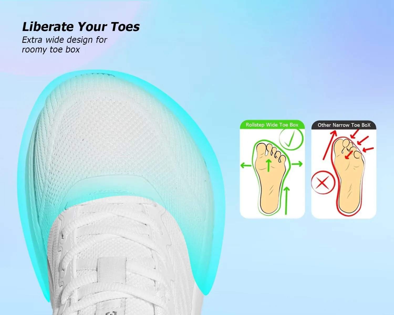 Mens Wide Walking Shoes Soft Sole Non Slip Running Comfortable Tennis Breathable Athletic Gym Workout Sport Sneakers