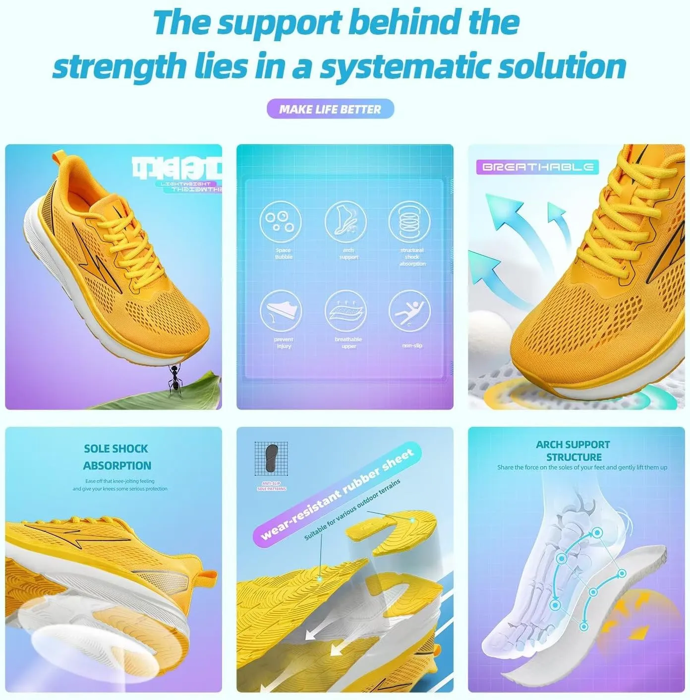 Mens Wide Walking Shoes Soft Sole Non Slip Running Comfortable Tennis Breathable Athletic Gym Workout Sport Sneakers