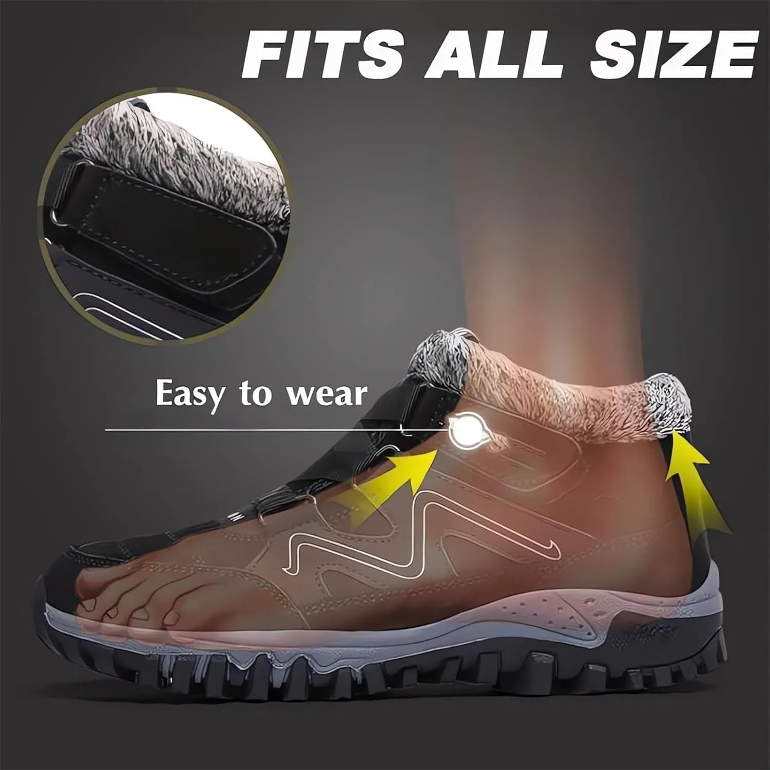 Mens Work Boots Soft Toe Hiking Sneakers Fur Lined Ankle Boot Womens Workout Shoes with Zipper Winter Outdoor Botas Waterproof Non Slip Hike Grounded Footwear