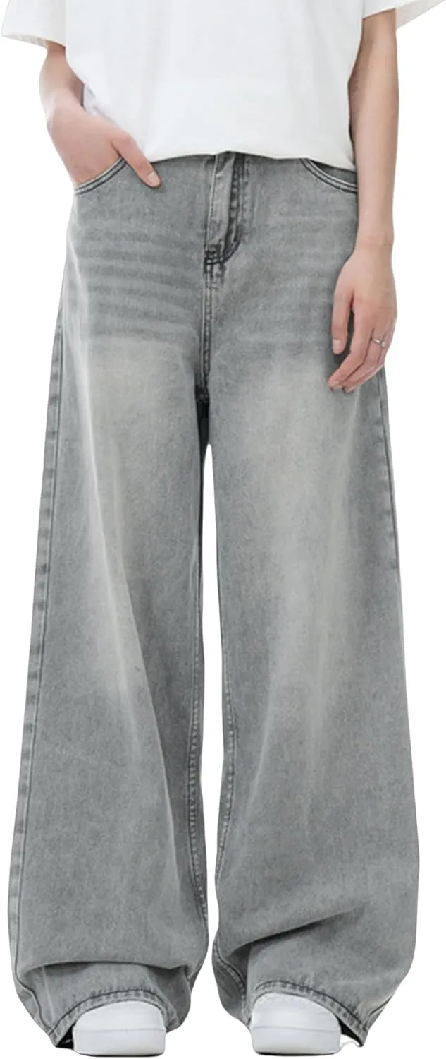Men's Y2K Jeans Vintage Baggy Jean Pants Grunge Aesthetic Skater Pants Streetwear Relaxed Fit Jeans Trousers