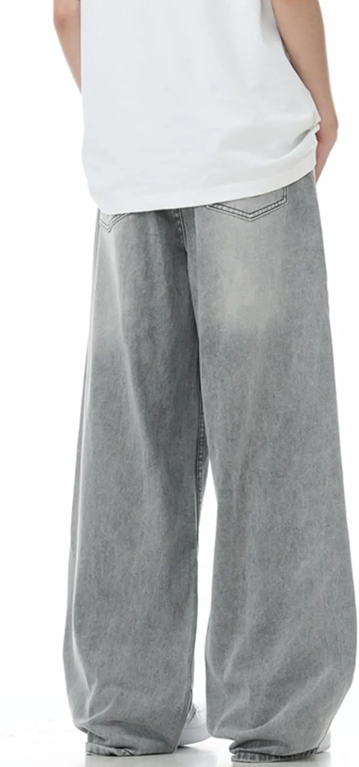 Men's Y2K Jeans Vintage Baggy Jean Pants Grunge Aesthetic Skater Pants Streetwear Relaxed Fit Jeans Trousers