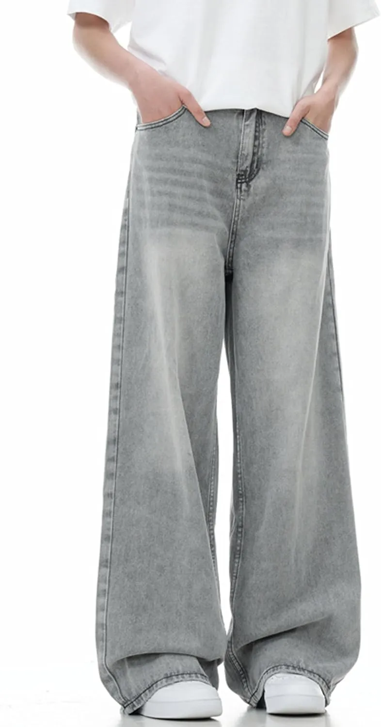 Men's Y2K Jeans Vintage Baggy Jean Pants Grunge Aesthetic Skater Pants Streetwear Relaxed Fit Jeans Trousers