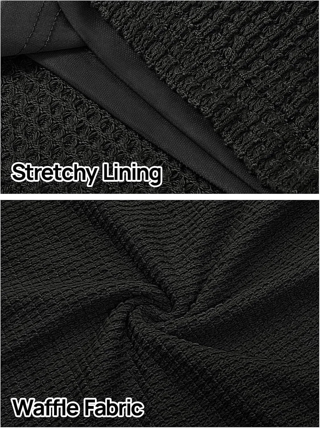 MEROKEETY Women's Summer Mini Sundress Casual Waffle Knit Square Neck Drawstring Beach Tank Dresses