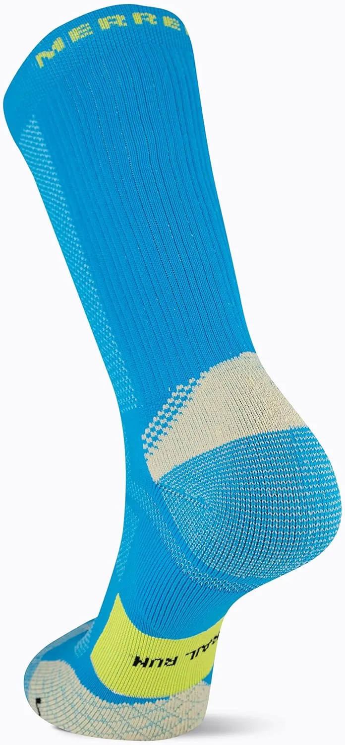 Merrell Men's and Women's Trail Running Cushioned Socks-1 Pair Pack-Unisex Anti-Slip Heel & Arch Compression