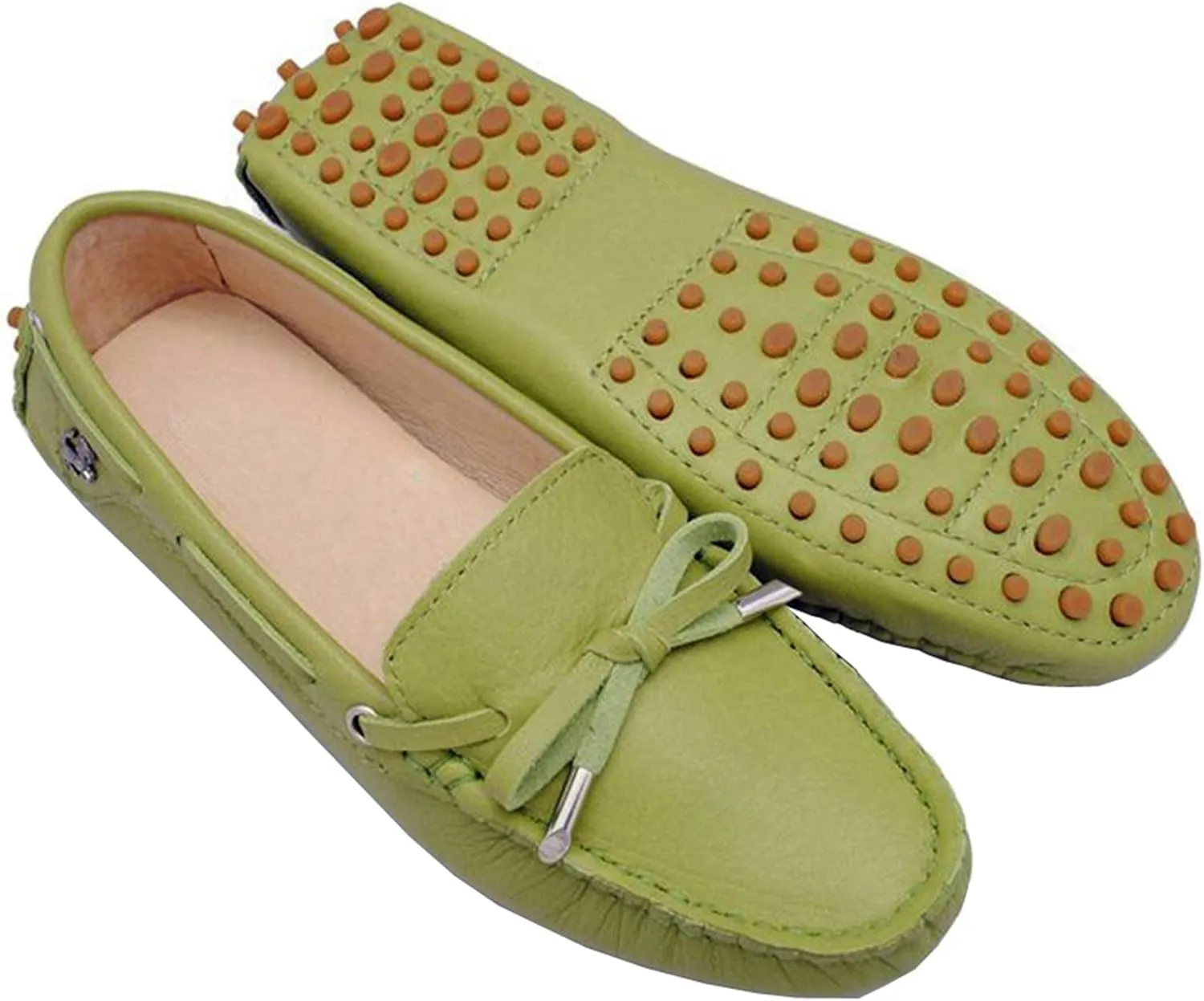 Minishion Boat Shoes for Women Comfortable Leather Loafers YB96010