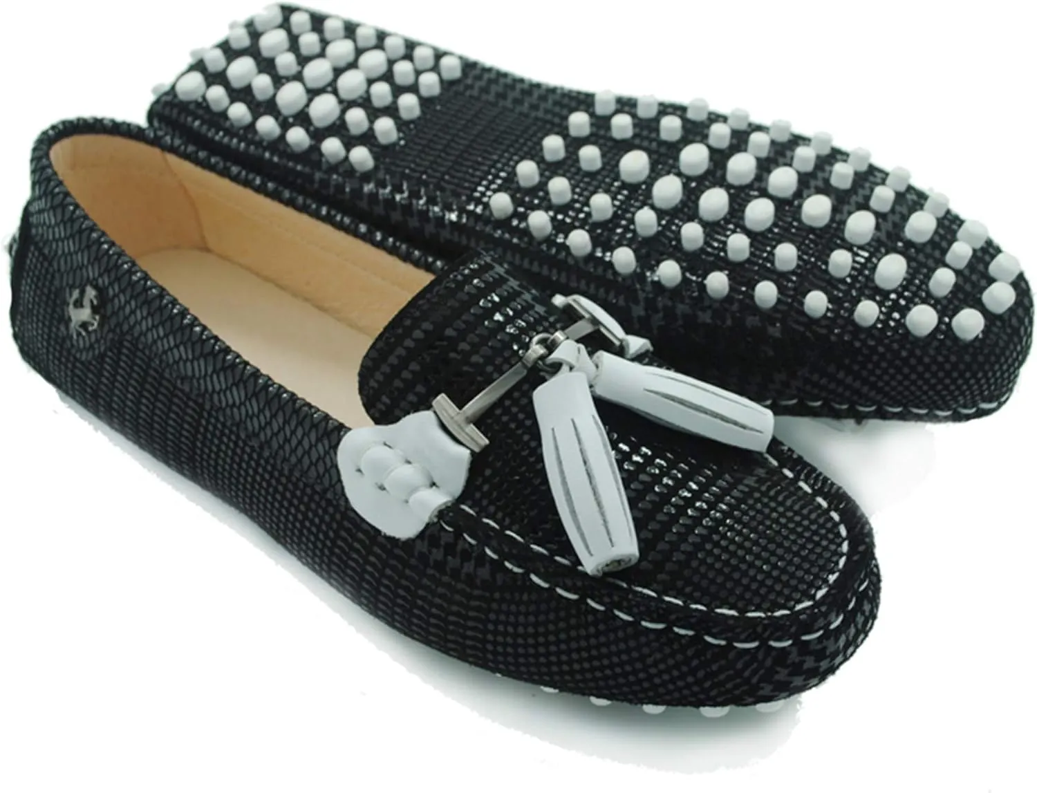 Minishion Summer Loafers for Women Tassel Driving Shoes YB96019