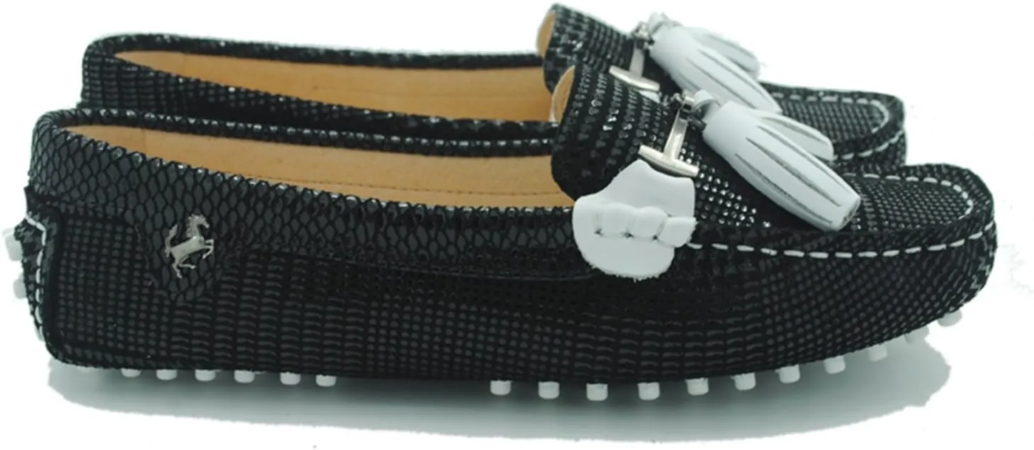 Minishion Summer Loafers for Women Tassel Driving Shoes YB96019
