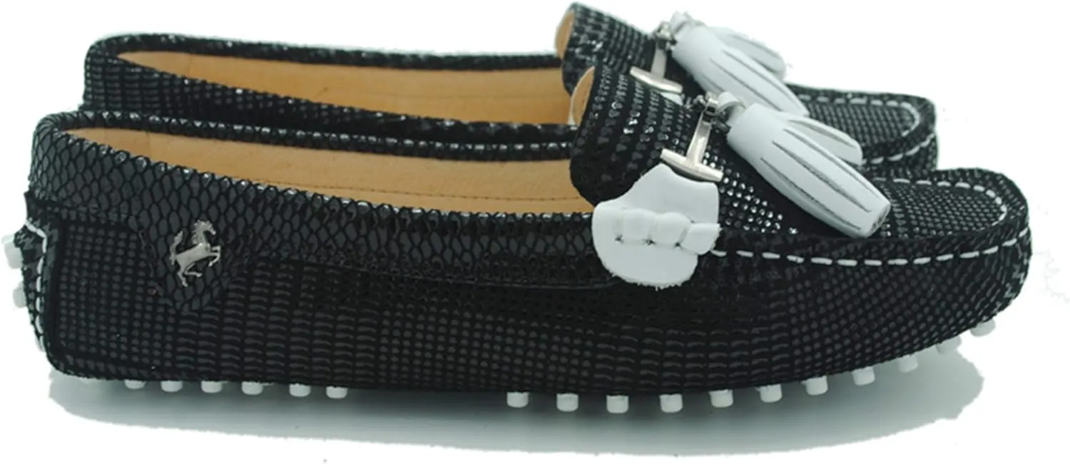 Minishion Summer Loafers for Women Tassel Driving Shoes YB96019