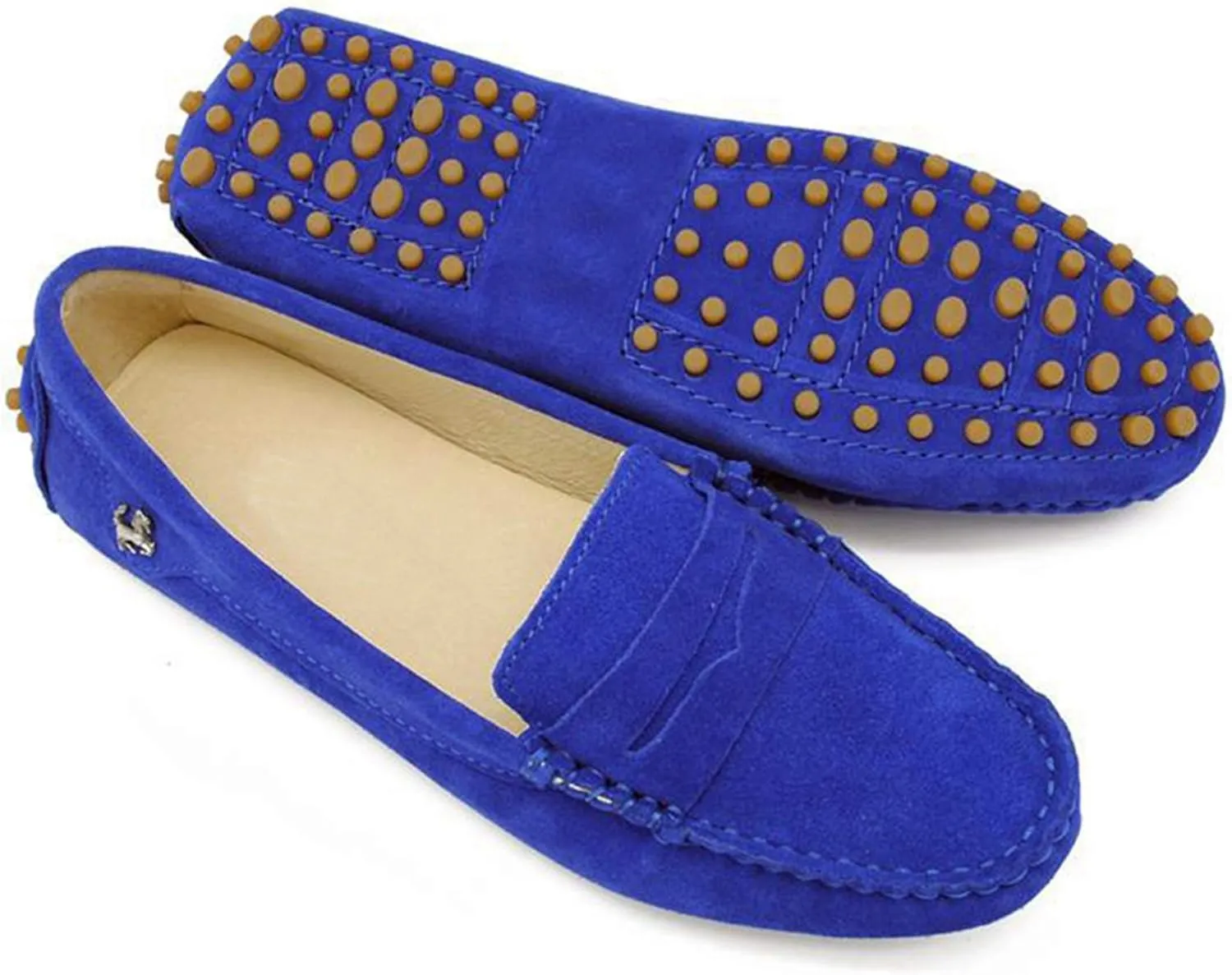 Minishion Women's Casual Loafers Suede Comfortable Driving Shoes YB9603