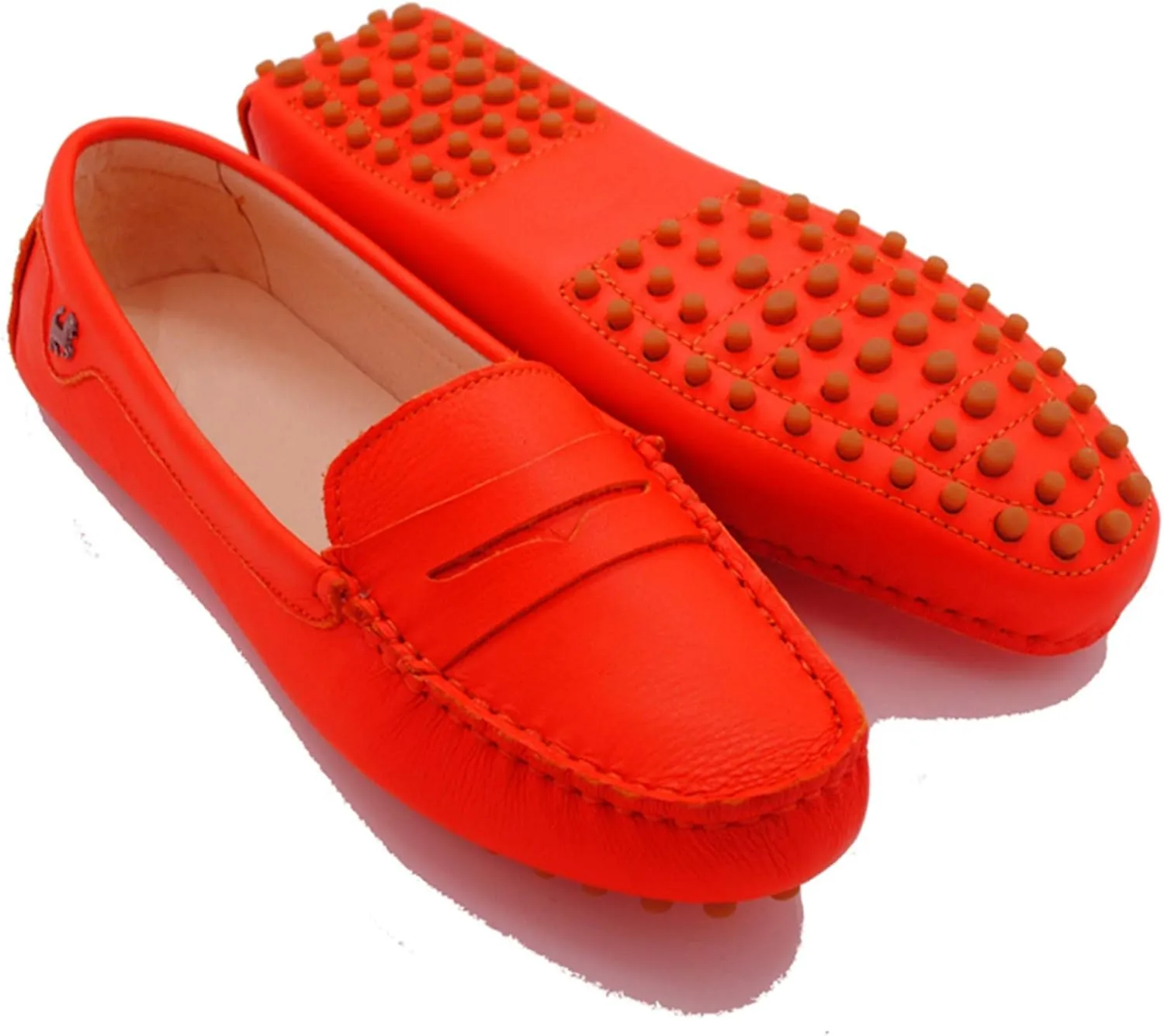 Minishion Womens Penny Loafers Quality Leather Dress Slip-ons Flats YB96018