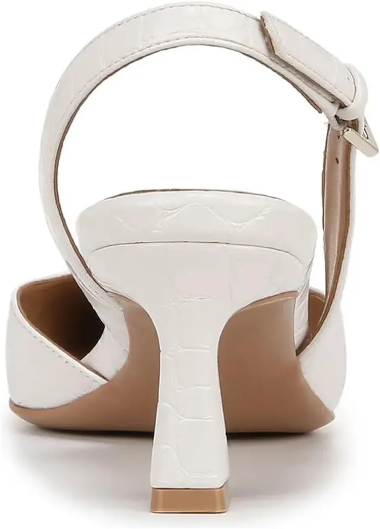 miss left Women's Closed Almond Toe Mid Heel Pumps Buckle Strap Spool Heels Slingback Sandals Dressy Party Prom Shoes Size 4-16 US
