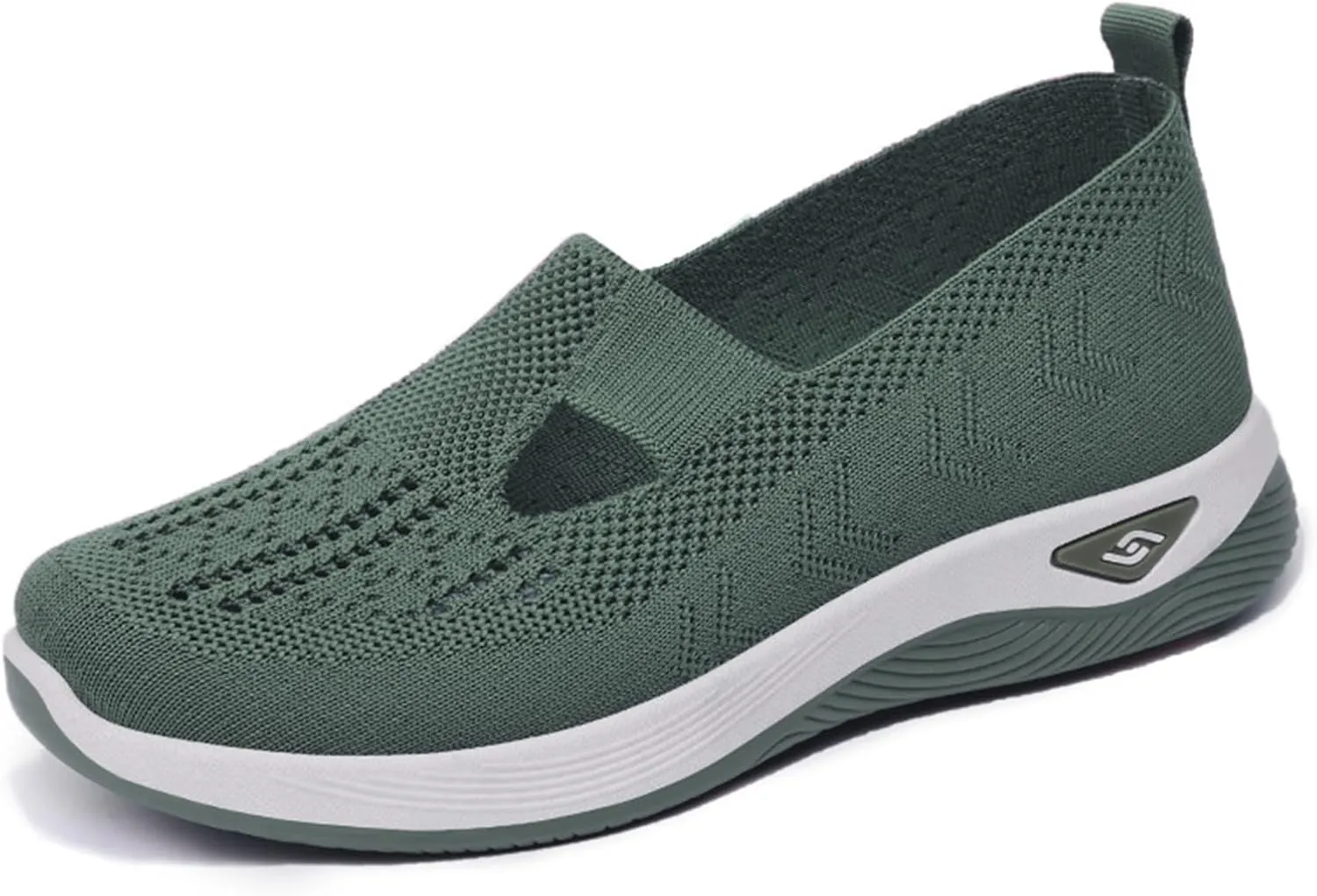 Mmoneyake Orthopedic Shoes for Women Arch Support Breathable Soft Shoes Comfy Walking Anti-Skid Sports Shoes Slip-On Breathable Mesh Trainers Casual Sneakers Footwear