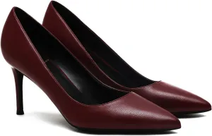 MOOMMO Women Classic High Heels Pumps Shoes Pointed Toe Slip On Satin Heels Stiletto Dress Shoes Pointed Closed Toe 3" Kitten Heel Sandals Office Ladies Bridal Wedding Party Formal Basic 4-13 M US