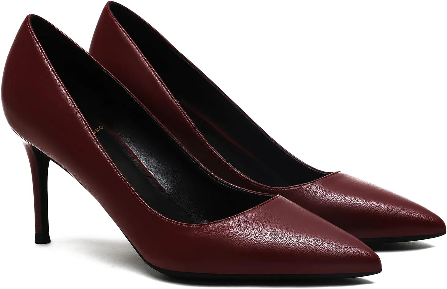 MOOMMO Women Classic High Heels Pumps Shoes Pointed Toe Slip On Satin Heels Stiletto Dress Shoes Pointed Closed Toe 3" Kitten Heel Sandals Office Ladies Bridal Wedding Party Formal Basic 4-13 M US