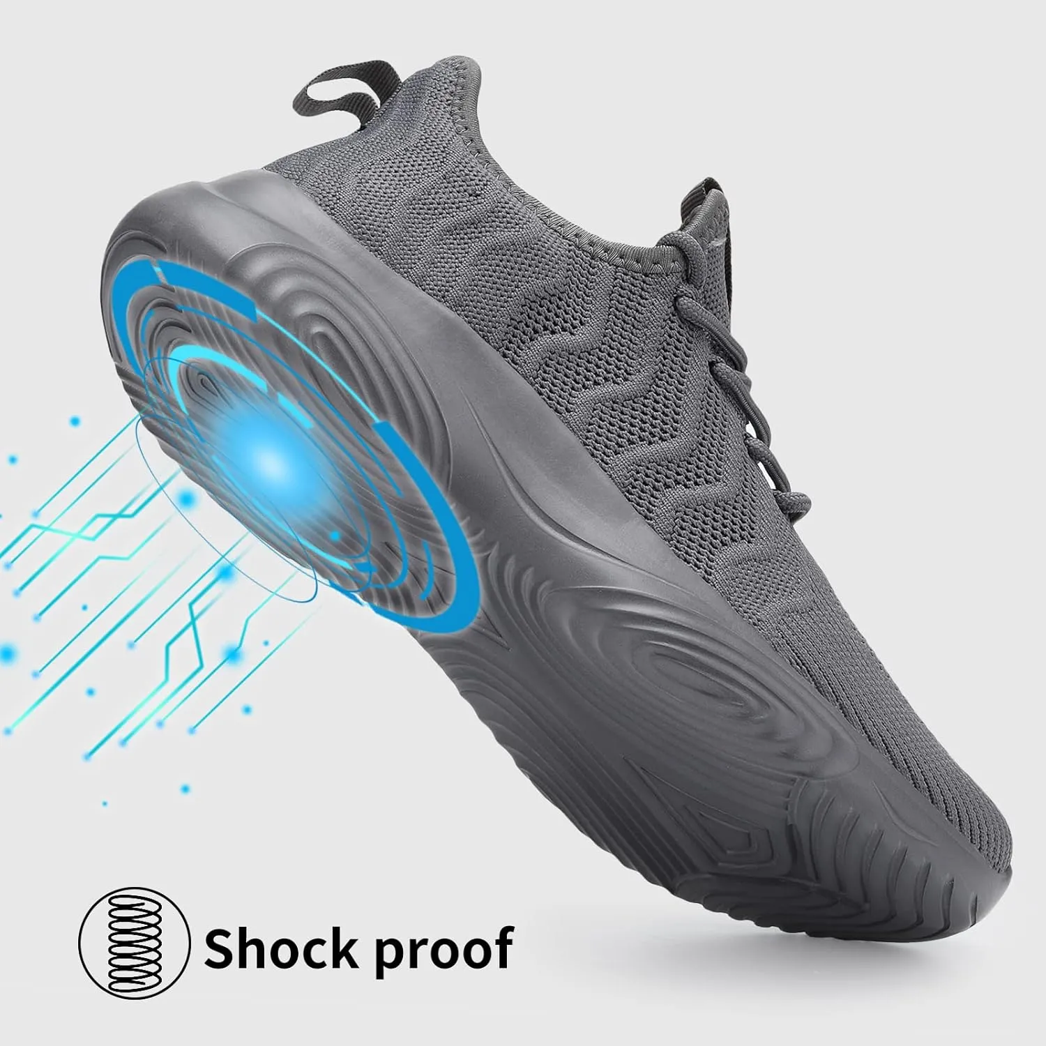 MRIP Men's Walking Shoes, Lightweight Non Slip Gym Workout Running Shoes for Men, Mesh Breathable Fashion Tennis Athletic Casual Sneakers