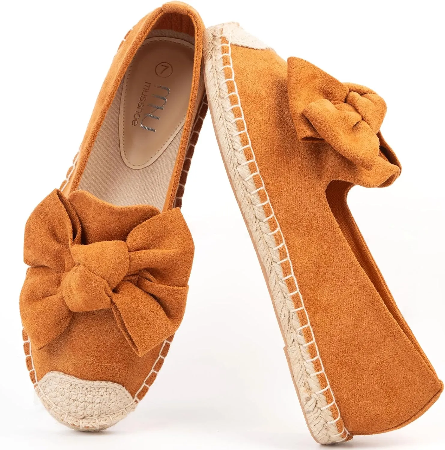 MUSSHOE Espadrilles for Women Flats Dressy Comfort Flat Closed Toe