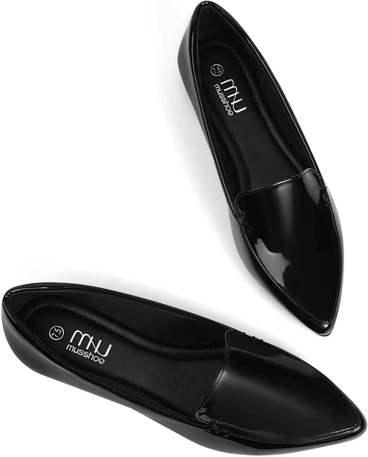 MUSSHOE Loafers for Women Comfortable Pointed Toe Memory Foam Women's Loafers
