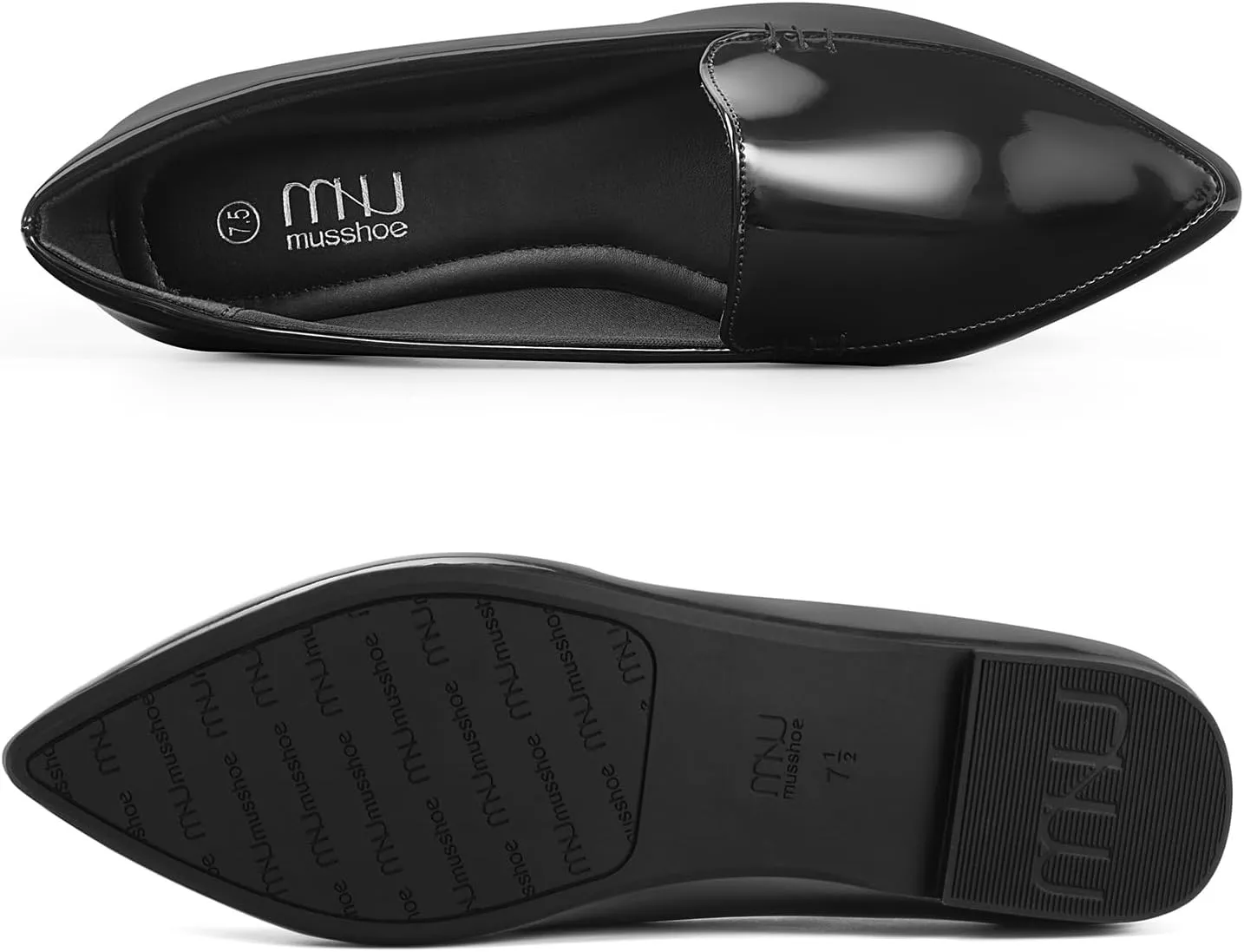 MUSSHOE Loafers for Women Comfortable Pointed Toe Memory Foam Women's Loafers