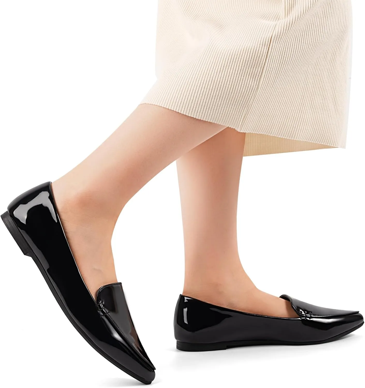 MUSSHOE Loafers for Women Comfortable Pointed Toe Memory Foam Women's Loafers