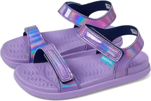 Native Shoes Kids Charley Sugarlite Hologram Flat Sandals for Little Kid - Hook-Loop Closure with EVA Footbed, and Open Toe Design