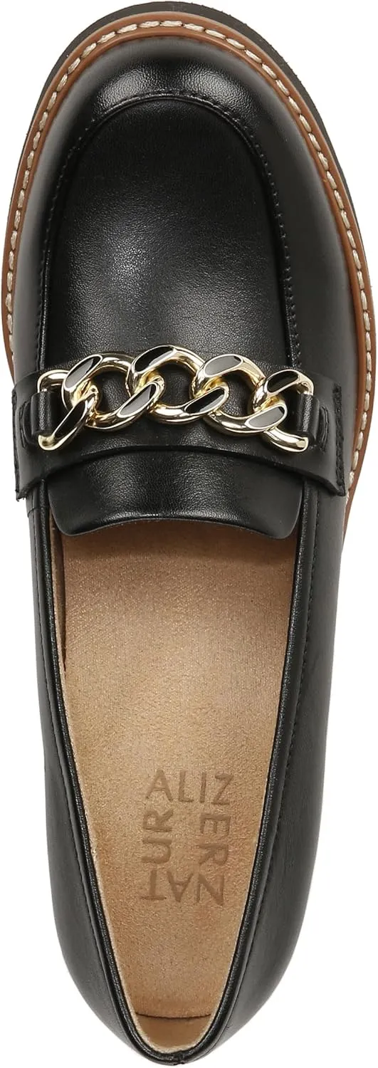 Naturalizer Women's Desi Chain Detail Lug Sole Heel Loafer