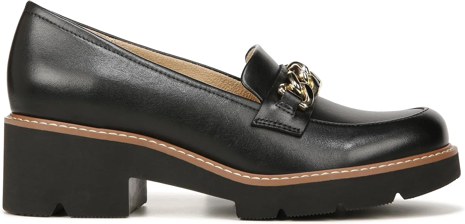 Naturalizer Women's Desi Chain Detail Lug Sole Heel Loafer
