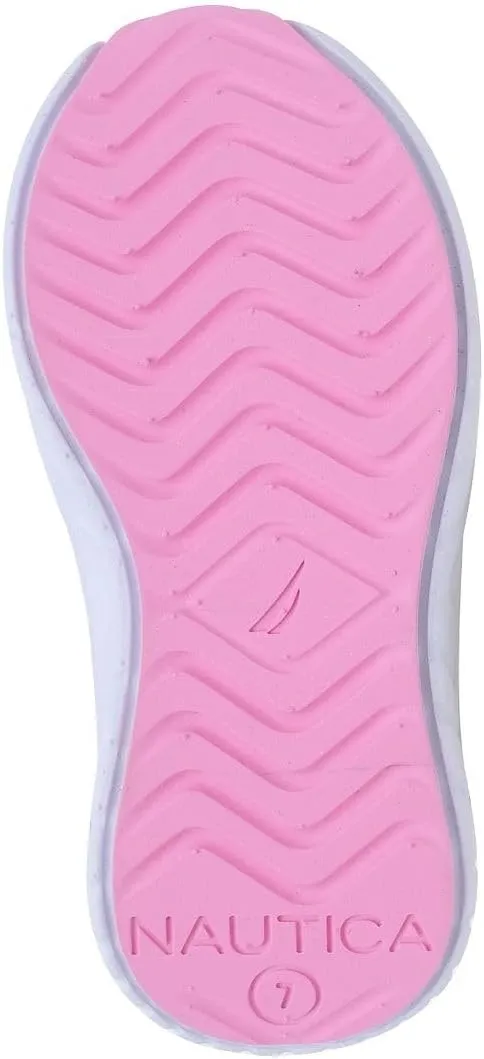 Nautica Girls' Slip-On Sneaker - Athletic Running Kids' Shoe for Walking, Running, Tennis, and Sports (Toddler/Little Kid)