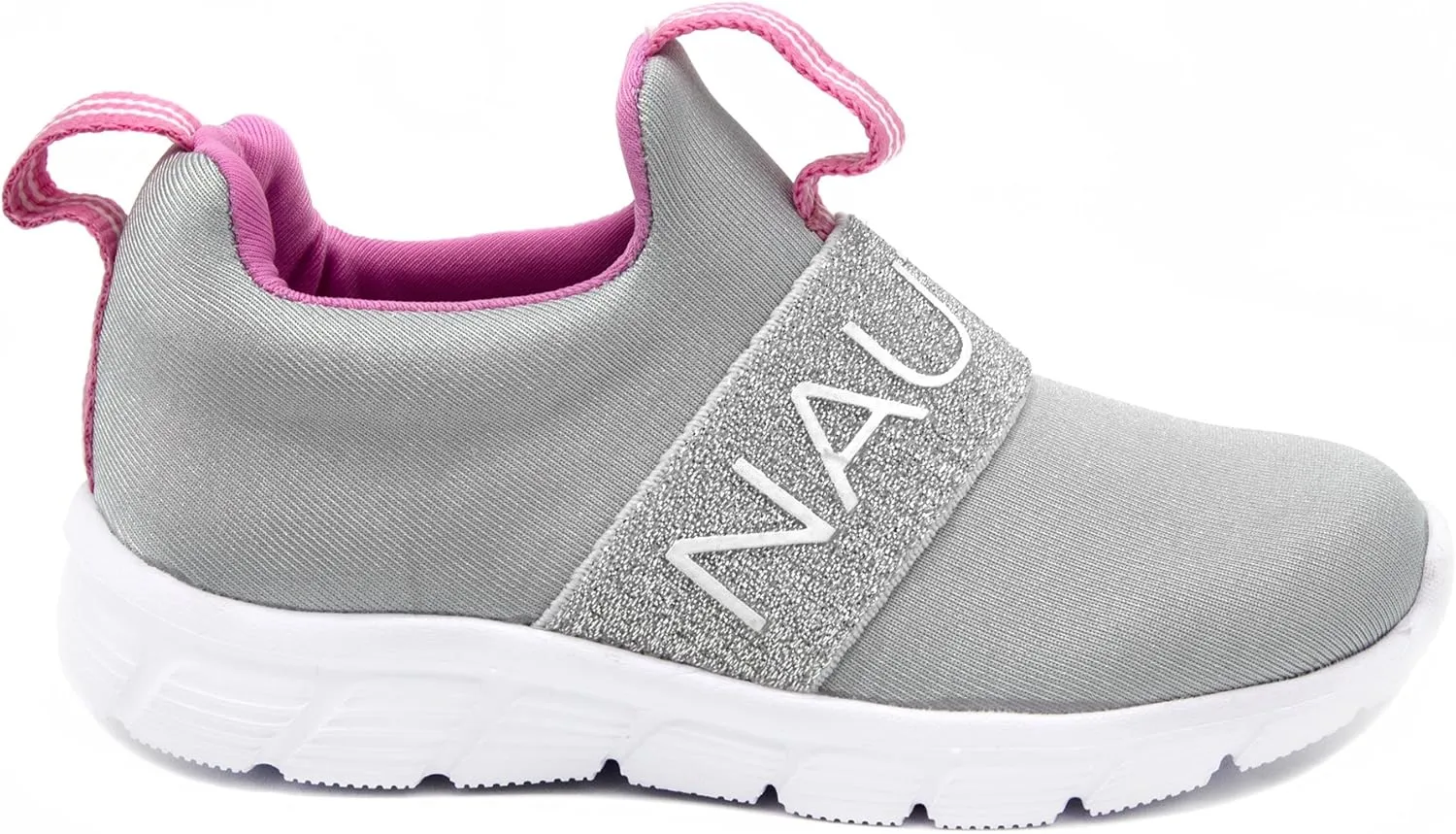 Nautica Girls' Slip-On Sneaker - Athletic Running Kids' Shoe for Walking, Running, Tennis, and Sports (Toddler/Little Kid)