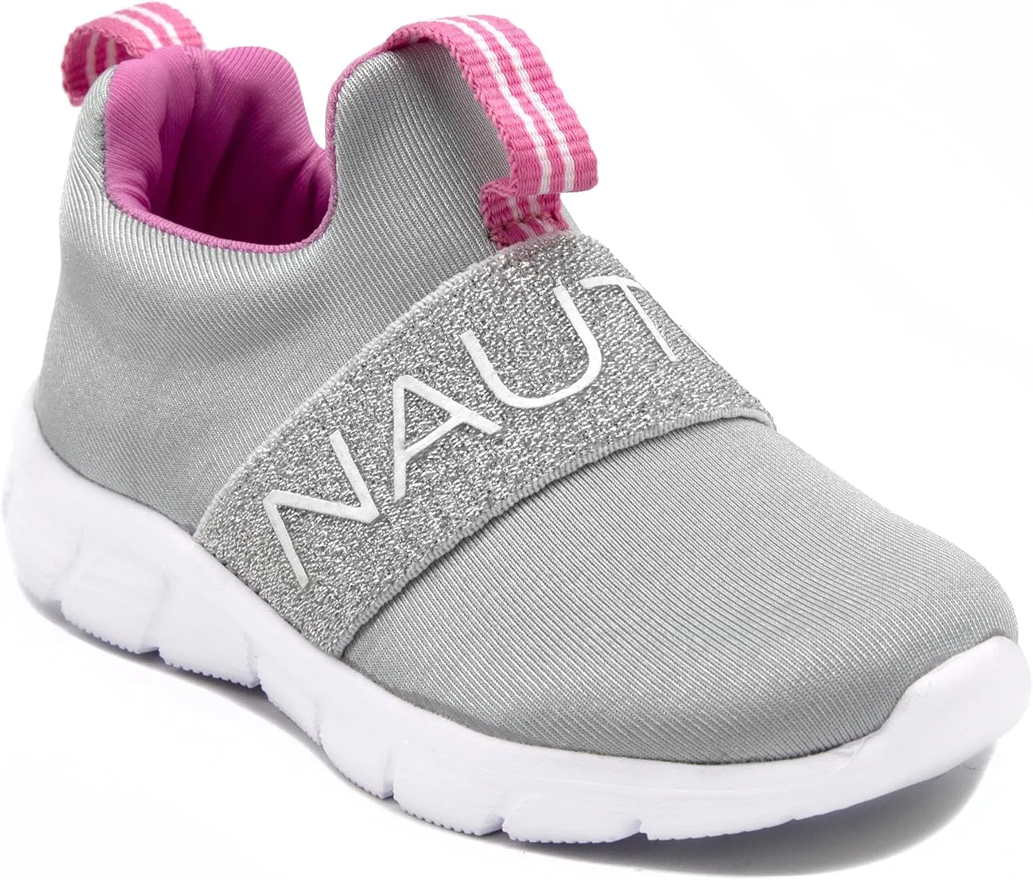 Nautica Girls' Slip-On Sneaker - Athletic Running Kids' Shoe for Walking, Running, Tennis, and Sports (Toddler/Little Kid)
