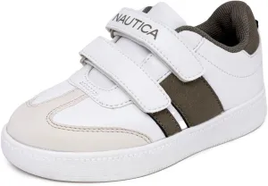 Nautica Kids' Double Strap Sneakers | Casual Athletic Shoes for Boys and Girls | Durable and Comfortable Fit for Toddlers and Little Kids